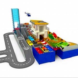 DRIVEN – Collapsible Playset with Tracks and Toy Cars – 2 in 1 Race Track - 80pc